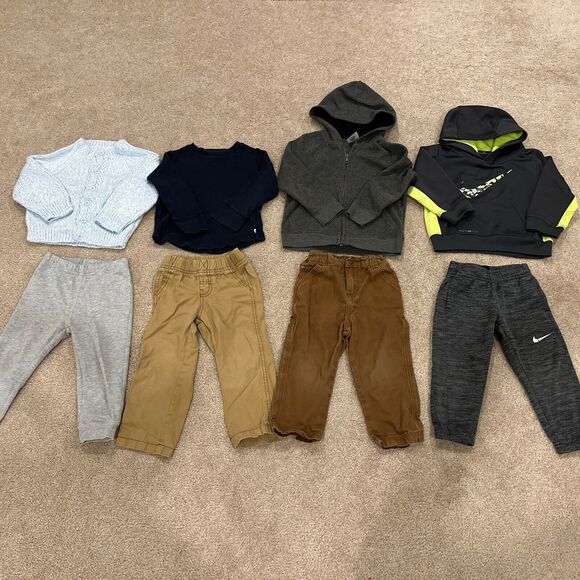 8‎ Pc Boys Brand Hoodies Sweater Pants Jeans 24m 2t Spring/Fall/Winter - Picture 1 of 14